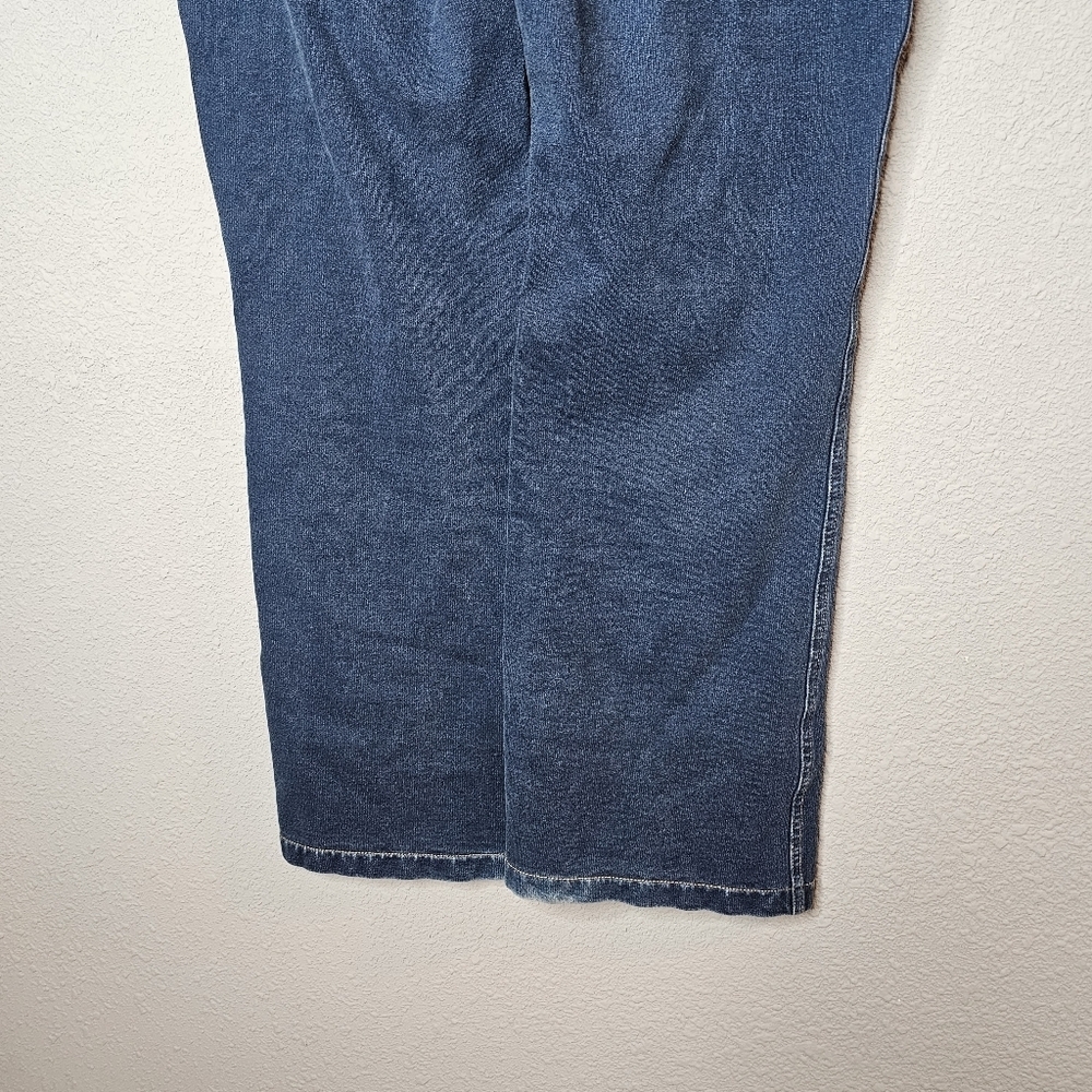 Pajama Jeans Womens Medium Blue Straight Leg Pink Drawstring Comfy Pull On - Picture 8 of 12